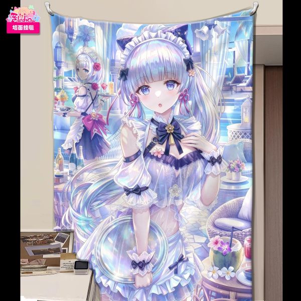 【海外代購】阿喵畫社 女僕 神裡綾華臻彩款 原神新品12K主題超清裝飾畫 床頭地墊 冰箱貼 