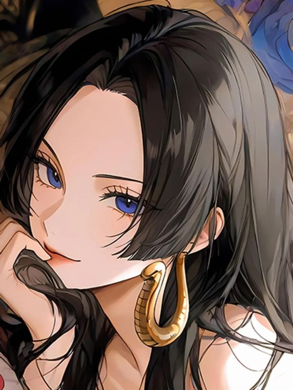 【海外代購】巴洛克《白裙女帝》海賊王波雅漢庫克裝飾畫冰箱貼 