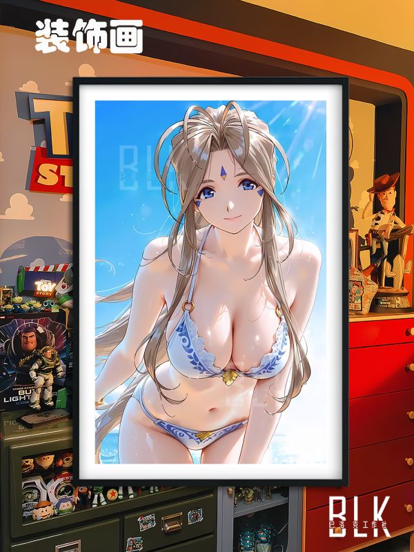 【海外代購】巴洛克 《貝露丹蒂》Belldandy我的女神貝璐丹迪動漫二次元裝飾畫冰箱貼 