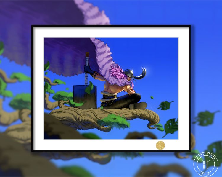 【海外代購】H2 《詛咒王子洛基》海賊王巨人艾爾巴夫神之騎士團動漫裝飾畫 