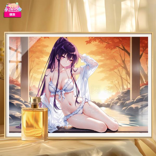 【海外代購】阿喵畫社 夜刀神十香比基尼靈裝雙聯合集 8k主題高清裝飾畫雙聯 午睡毛毯 牆面掛毯 床頭地墊 護腕滑鼠墊 冰箱貼 