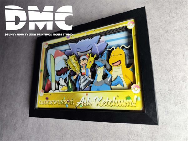 【海外代購】【33*24CM】醉猴組 世界冠軍 立體裝飾畫 01 