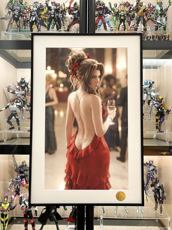 【海外代購】星空 《宴會愛麗絲》Aerith 蒂法FF7最終幻想TIFA扎克斯·菲爾動漫藝術裝飾畫 