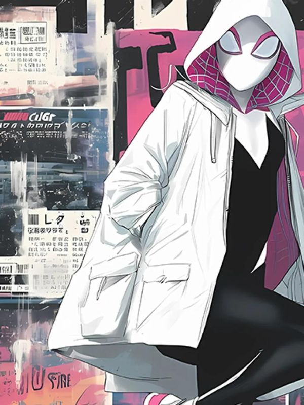 【海外代購】巴洛克《報紙格溫》漫威復仇者聯盟動漫裝飾畫冰箱貼 