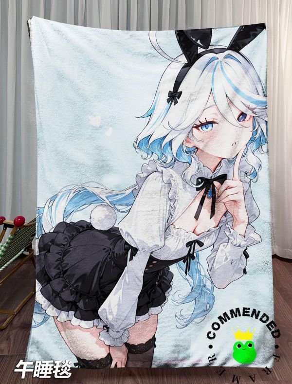 【海外代購】皇呱 《奶藍兔芙》 元神水神芙寧娜奶藍兔芙同人周邊裝飾畫 午睡毯 地毯 