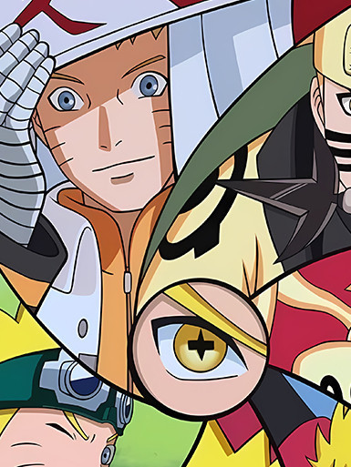 【海外代購】巴洛克 《鳴人成長》宇智波火影忍者漩渦鳴九尾人仙人模式Naruto動漫裝飾畫冰箱貼 