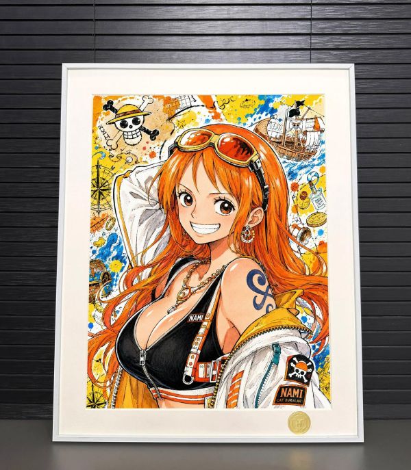 【海外代購】H2《娜美》海賊王小賊貓裝飾畫 