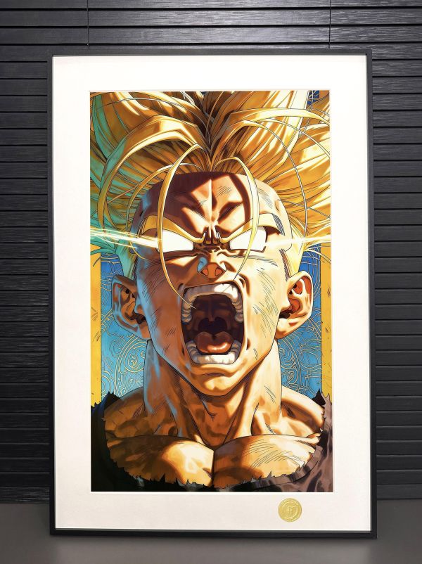 【海外代購】H2 《超賽特南克斯》七龍珠悟空貝吉塔超級賽亞人動漫裝飾畫 