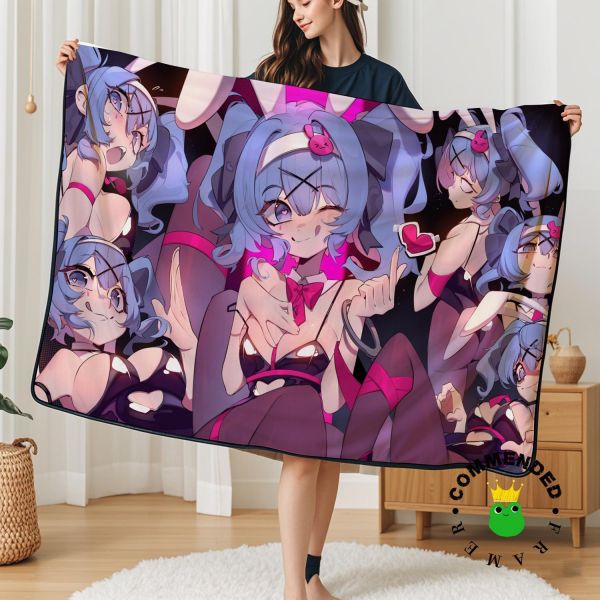 【海外代購】皇呱 《初音未來兔洞第五彈》 初音未來兔子洞兔女郎週邊裝飾畫 午睡毯 地毯 