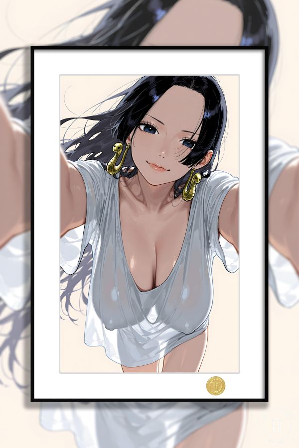 【海外代購】H2 《女友漢庫克》海賊王波雅漢庫克女帝路飛七武海動漫裝飾畫 