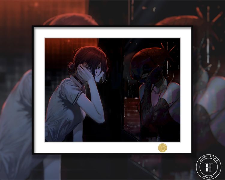 【海外代購】H2 《波姆蕾塞》電鋸人鏈鋸人Reze炸彈惡魔動畫二次元裝飾畫 