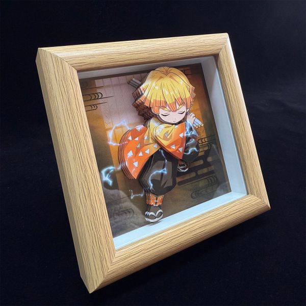 【海外代購】凹凸 PANDA 鬼滅之刃無限城篇 B款我妻善逸立體掛畫擺臺 