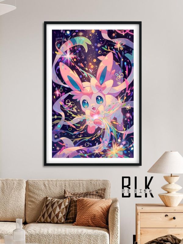 【海外代購】巴洛克 《仙子伊布》裝飾畫 寶可夢 