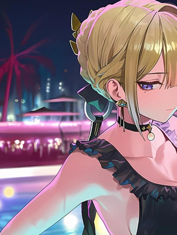 【海外代購】巴洛克 《泳池伊芙琳》絕區零Evelyn裝飾畫 