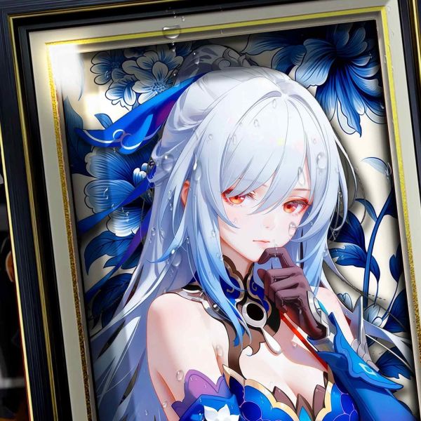 【海外代購】阿喵畫社 青花瓷 鏡流 新品3D疊層立體畫 