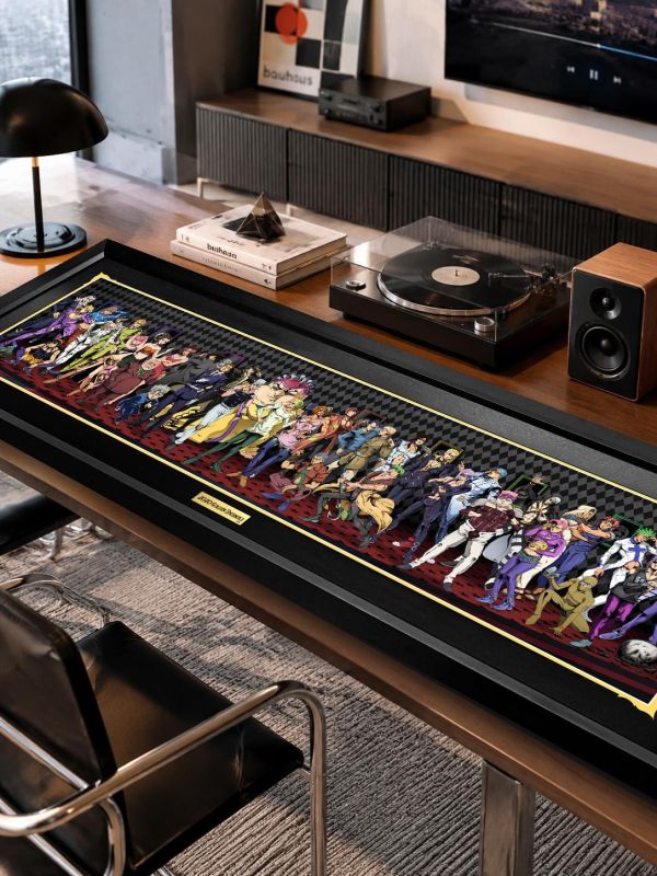 【海外代購】千鳥社 《JOJO—黃金群像》 JOJO的奇妙冒險黃金之風喬魯諾布加拉提小隊承太郎全家福長幅裝飾畫 