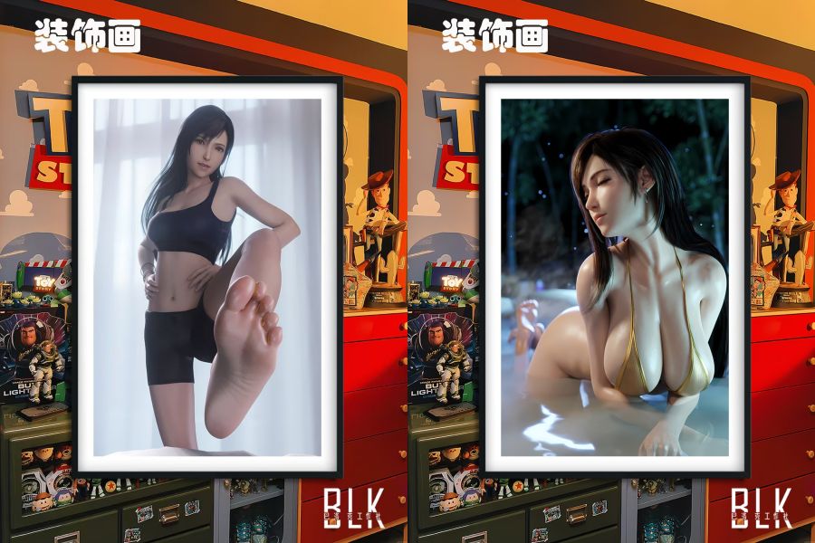 【海外代購】巴洛克 臥室蒂法最終幻想tifa遊戲動漫裝飾畫/冰箱貼 