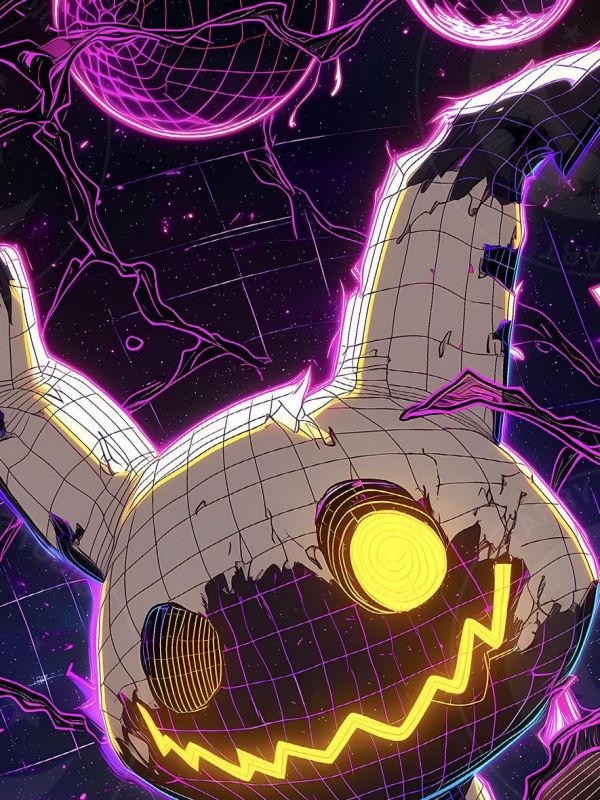 【海外代購】星空 《宇宙謎擬丘》寶可夢30週年神奇寶貝耿鬼皮卡丘Gengar動畫遊戲動畫裝飾畫 