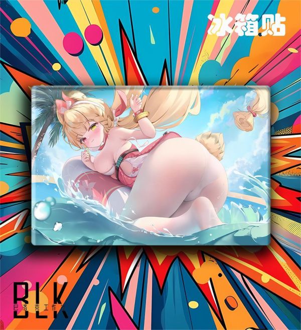 【海外代購】巴洛克 《泳池Alice》Thymefield絕區零Zenless Zone Zero艾蓮·喬簡·杜動漫裝飾畫冰箱貼 