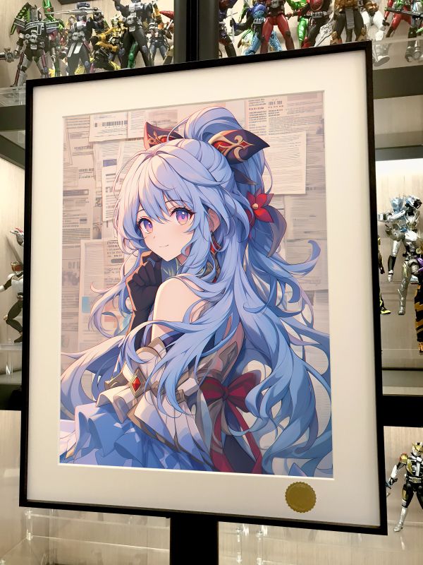 【海外代購】星空 甘雨 原神王小美半仙之人循循守月苦雪裝飾畫 
