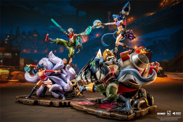 【預定】2XKO 金克絲 & 沃里克 VS 阿狸 & 艾克 1/10 雕像 Jinx & Warwick VS Ahri & Ekko 1/10 Scale Statue bundle 