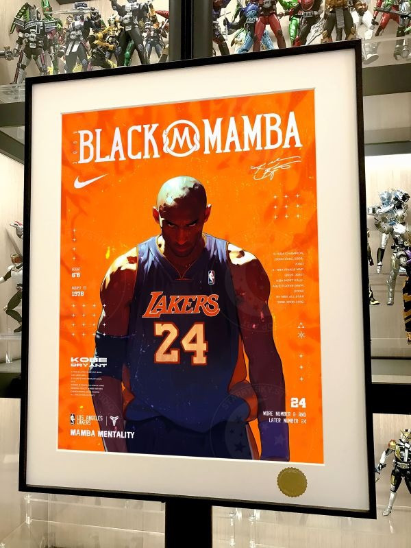 【海外代購】星空 《black mamba》黑曼巴科比Kobe布萊恩特洛杉磯湖人裝飾畫 