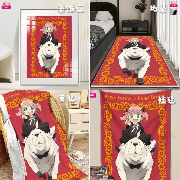 【海外代購】阿喵畫社 新春賜福阿尼亞與邦迪 展館級8k超清精裱畫 