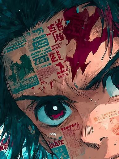 【海外代購】巴洛克 《報紙炭治郎》鬼滅之刃無限城篇Tanjirou彌豆炎柱猗窩座動漫裝飾畫冰箱貼 