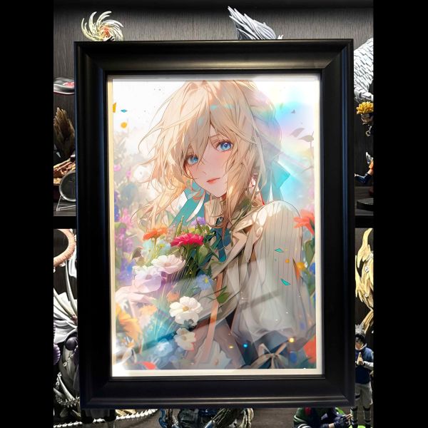 【海外代購】阿喵畫社 花海 薇爾莉特 彩虹膜書桌櫃子手辦展架背景裝飾 
