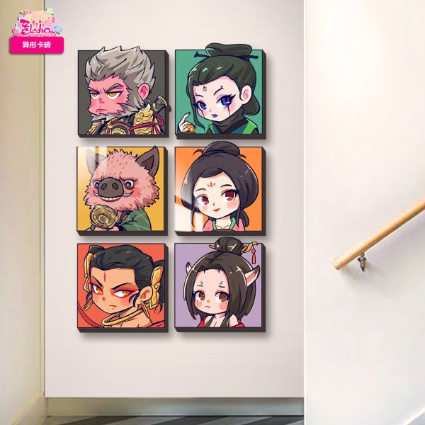 【海外代購】阿喵畫社 黑神話悟空Q版 可愛八宮格2cm厚牆面卡磚畫 
