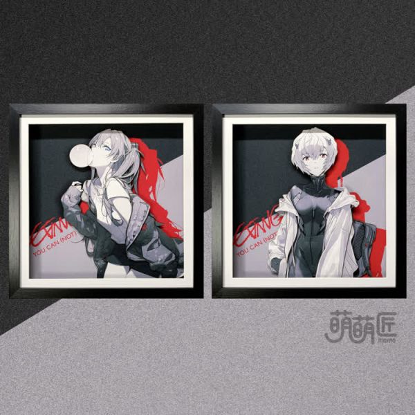 【海外代購】萌萌匠 EVA 綾波麗 明日香 立體手工裝飾畫 