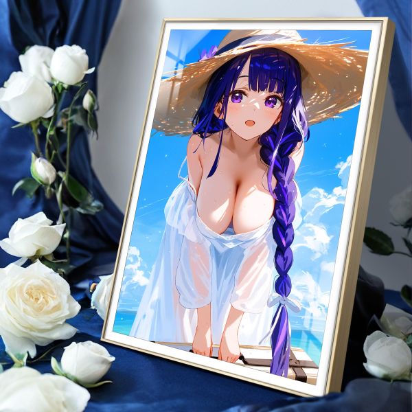 【海外代購】阿喵畫社 海邊旅行 雷電將軍 12k超清裝飾 