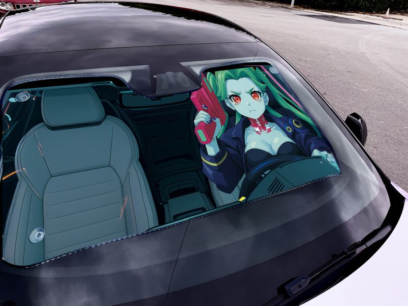 【海外代購】千鳥社 《汽車前擋遮陽—麗貝卡》夏季汽車遮陽防曬前擋開車二次元麗貝卡賽博朋克邊緣行者 