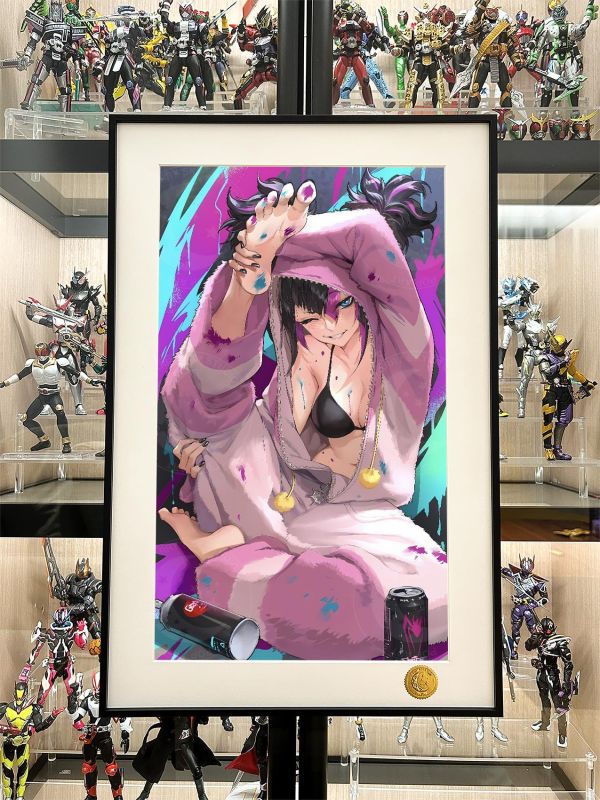 【海外代購】星空 《塗鴉韓蛛俐》Han Juri街頭霸王春麗不知火舞快打旋風動漫遊戲裝飾畫 