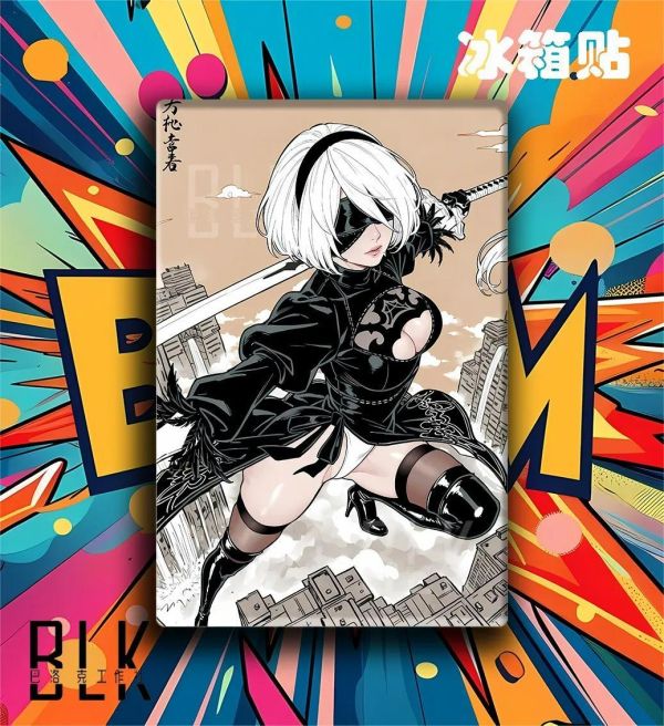 【海外代購】巴洛克《出擊2B》尼爾機械紀元裝飾畫冰箱貼 
