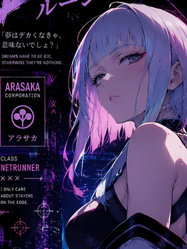 【海外代購】巴洛克 《賽博露西》賽博朋克邊緣行者裝飾畫冰箱貼 