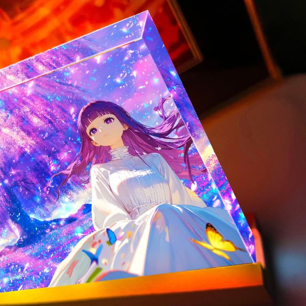 【海外代購】阿喵畫社 靈魂的歸處 菲倫 直式1.9cm發光手辦架展示磚 