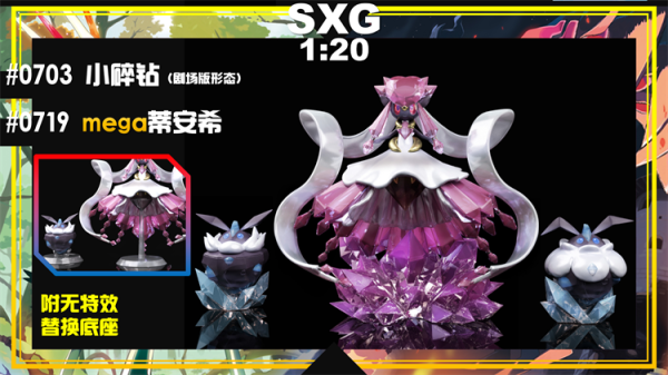 【預定】sxg 寶可夢 1/20立體圖鑑補全 mega蒂安希 