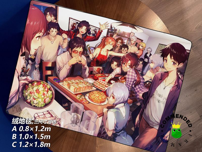 【海外代購】皇呱 《EVA全員聚餐》新世紀福音戰士EVA全員聚餐碇真嗣綾波麗明日香週邊裝飾畫 