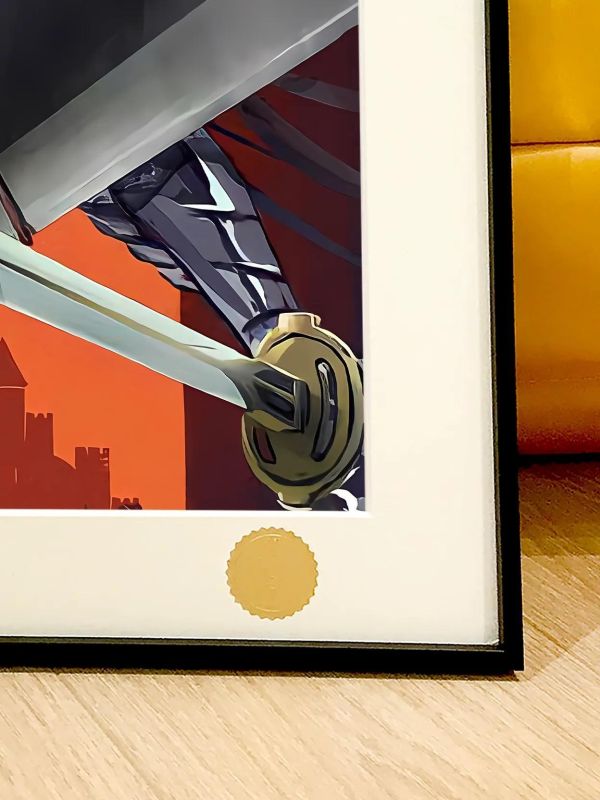 【海外代購】星空《雙刀戰士》劍風傳奇裝飾畫 