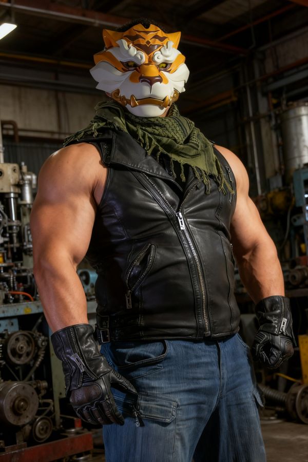 【海外代購】柴丼設計 虎頭面具 