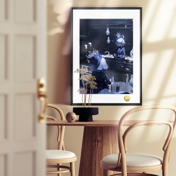 【海外代購】皇呱 《孤獨末任水神》 原神孤獨末任水神芙寧娜週邊裝飾畫 午睡毯 地毯 