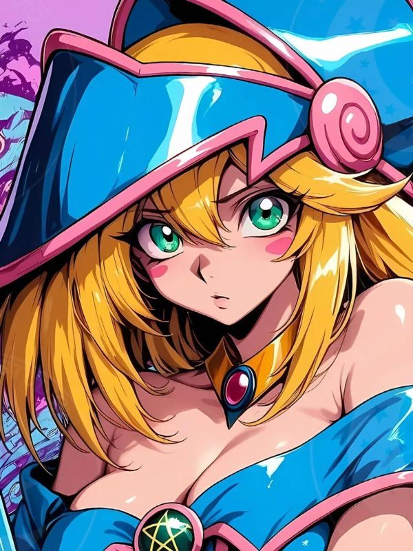 【海外代購】星空《粉紅黑魔導女孩》遊戲王裝飾畫 
