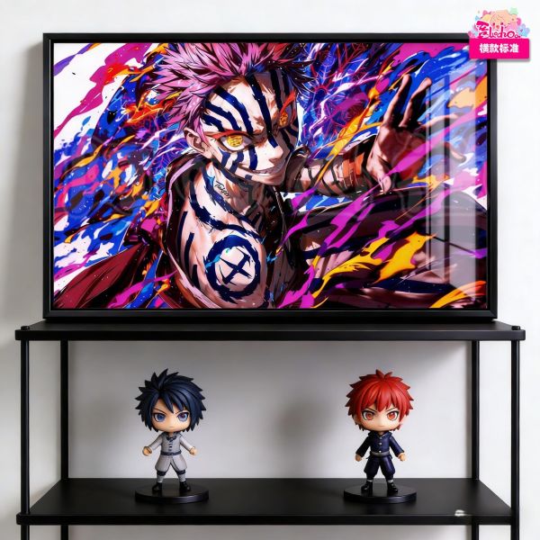 【海外代購】阿喵畫社 瘋魔繪卷 猗窩座 8k全景高清裝飾畫 床頭地墊 