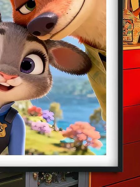 【海外代購】巴洛克 《尼克與兔子警官》瘋狂動物城Zootopia2朱迪狐尼克閃電動漫裝飾畫冰箱貼 