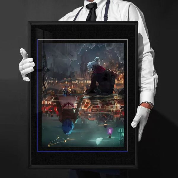 【海外代購】千鳥社 《雙城之戰倒影》英雄聯盟jinx金克絲艾克午睡毯地毯裝飾畫 