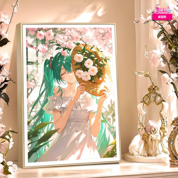 【海外代購】阿喵畫社 迎春 花海初音 8k超大高清裝飾畫 床頭地墊 午睡毛毯 