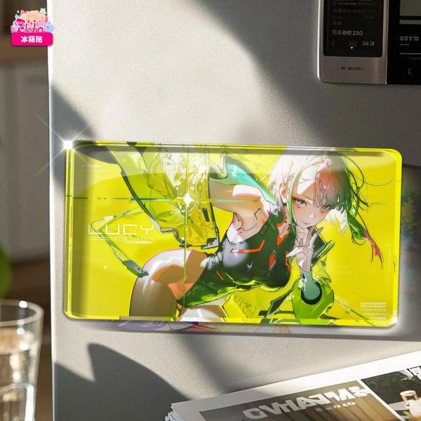 【海外代購】阿喵畫社 酸性物質 賽博露西 邊緣行者 新品12k全景高清裝飾畫 發光滑鼠墊 床頭地墊 冰箱貼 