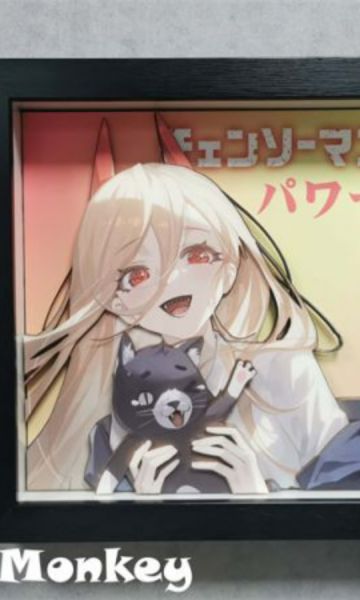 【海外代購】【34CM】醉猴組 鏈鋸人帕瓦 立體裝飾畫01 