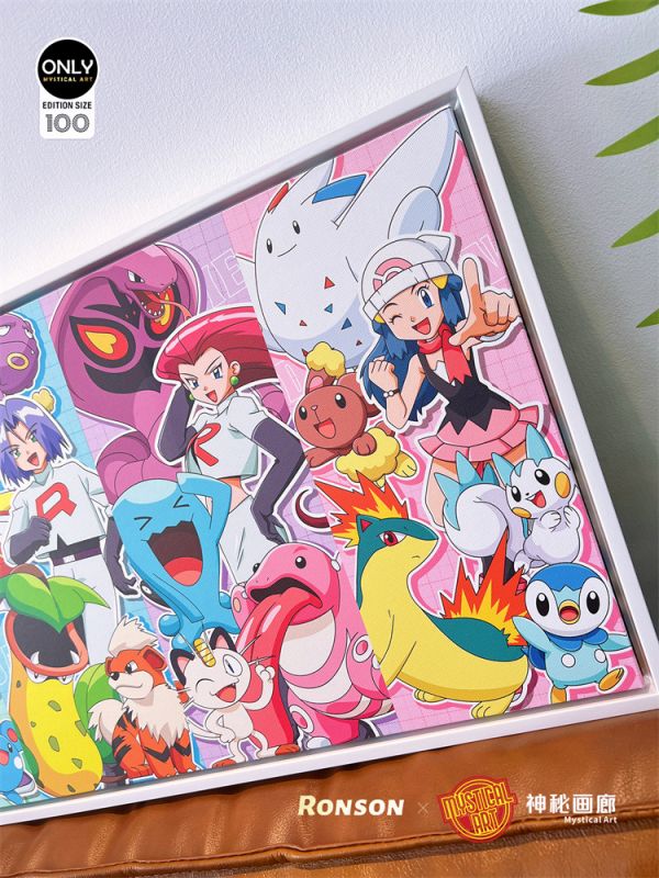 【海外代購】【100*25CM】神秘畫廊 Ronson RAINBOW系列06 小智主角團裝飾畫01 
